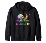 Cool Snail Rainbow Colors Snailed It for Men Women Children Zip Hoodie