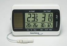 Technoline WS 7008 Thermomètre avec Affichage de la Température Intérieure/Extérieure Blanc/Grisaille