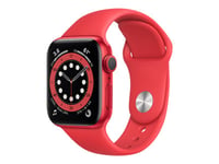 Apple Watch Series 6 (Gps) - (Product) Red - 40 Mm - Röd Aluminium - Smart Klocka Med Sportband - Fluoroelastomer - Röd - Bandstorlek: S/M/L - 32 Gb - Wi-Fi, Bluetooth - 30.5 G