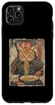 Coque pour iPhone 11 Pro Max Samurai Cat Loves Ramen Anime Drôle Anime Art Japonais Samouraï