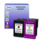 T3AZUR - 1+1 Cartouches d'encre compatibles remplace HP 304 304XL Noir+Couleur pour HP Deskjet 2600, 2620, 2621, 2622