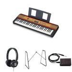 Yamaha Digital Keyboard PSR-E360MA, Maple - Entry-level digital keyboard bundled with HPH-150 Headphones, L-2C Keyboard Stand, and sustain Pedal