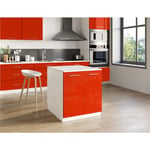 Ilot Central de Cuisine Duo 80 Rouge Easy Cuisine