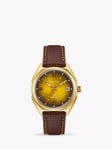 Bulova 97B214 Men's Classic Jet Star Leather Strap Watch, Brown