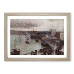 Big Box Art Departure of The Orient by Charles Conder Framed Wall Art Picture Print Ready to Hang, Oak A2 (62 x 45 cm)