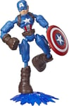 Marvel Avengers Bend And Flex Action Figure Toy, 15-cm Flexible Captain America