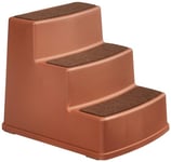 Amazon Basics Escalier 3 marches antidérapant pour chiens et chats, Cacao, 47,2 x 40,4 x 39 cm