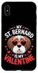 iPhone XS Max St Bernard My Valentines Hearts Day Dog Mom Dad Case