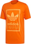 Adidas Men Vintage Tee T-Shirt - Orange/Flash Orange, Medium