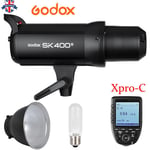 UK Godox 400w SK400II  2.4G X System Studio Flash Light+Xpro-C Trigger for Canon