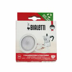 Bialetti, Pièces 3 Joint + 1 Plaque Pour Moka Électrika 2 Tasses O-Rings