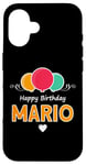 Coque pour iPhone 16 Joyeux anniversaire en disant Mario