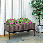 OutSunny Garden Bed Set 845-555 845-555 Brown 5 (W) x 5 (D) x 4.65 (H) cm