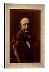 Kunst für Alle 'Image encadrée de Nadar Jacques Offenbach (1819–80), German Composer, Portrait Photograph, d'art dans Le Cadre de Haute qualité Photos Fait Main, 30 x 40 cm, Argent Raya