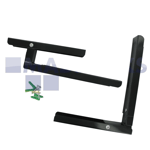 Universal Black Finished Microwave Extendable Arm Brackets & Fixings Wall-Mount