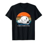 Retro Vintage Global Climate Change Is Real Sleeping Bear T-Shirt