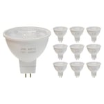 Ampoule LED GU5.3 / MR16 12V 8W SMD 80degrés (Pack de 10) - Blanc Froid 6000K - 8000K - SILAMP