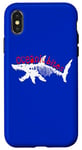 Coque pour iPhone X/XS Un squelette de requin Un océan mord un requin mord un requin dans l'océan