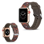 Apple Watch Series 5 40mm camouflage silikoninen kellonauha - Punaiset Timanttimuodot Monivärinen