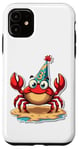 Coque pour iPhone 11 3 ans Bday, Boy Crabe 3e Troisième Anniversaire