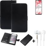 Protective cover for Xiaomi Mi 10 Lite Zoom Edition Wallet Case + headphones pro