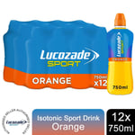 Lucozade Sport Orange Isotonic Drink with Sugars and Sweetener 750ml, 12 Pack