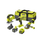 Pack RYOBI 3 outils 18V One+ - 2 batteries 4,0Ah - 2.0Ah - 1 chargeur - RCK183A-242S