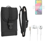 Holster for Samsung Galaxy M53 5G + EARPHONES belt bag pouch sleeve case Outdoor