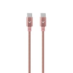 W Wonder Full Power - Cable Metal USB-C vers USB-C - 1m - Rose