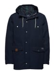 IZOD Canvas Hooded Parka Jacka Blå [Color: NAVY BLAZER ][Sex: Men ][Sizes: S,XXL ]