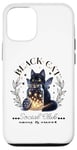 Coque pour iPhone 15 Pro Club social Sassy & Sweet pour les amoureux des chats noirs d'Halloween 2024