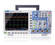 PeakTech 1341 - Oscilloscope mémoire 4 canaux 100 MHz - Max. 1 GS/s avec USB, interface LAN et écran couleur TFT haute résolution de 8", profondeur de mémoire 40 millions de points, mode FFT & XY, DSO