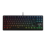 CHERRY G80-3000N RGB TKL, clavier mécanique de gaming filaire sans pavé numérique, Disposition allemande (QWERTZ), rétro-éclairage RGB, Commutateurs d’origine MX MX RED, Noir