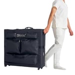 Master Massage D&S Vertriebs Sac de transport pour table de massage en nylon avec roulettes Noir