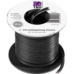 TRU COMPONENTS 1565082 Flätad kabel 2 x 0.75 mm² Svart