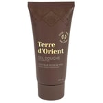 COSMETIC CLUB, SC0610, Gel Douche Terre d'Orient 100 ml, Parfum Rose et Miel, Hydratant et Adoucissant, Format Pratique pour Voyages, Convient à Toutes Peaux, Flacon Marron Élégant