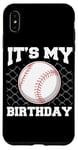 Coque pour iPhone XS Max It's My Birthday Baseball Lover Player Funny Boys Girls Kids