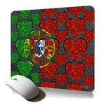 tapis de souris souple drapeau portugal portugais coeur I love foot pour gamer cadeau original made in France