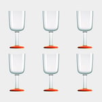 Palm Vinglas i plast Verre à Vin Orange, non-slip, transparent/orange, 30 cl, 6-pack