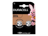 Duracell - Batteri 2 X Cr2016 - Li - 90 Mah