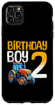 Coque pour iPhone 11 Pro Max Tracteur agricole pour 2e anniversaire garçon 2 ans