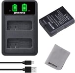 Batmax EN-EL14 EN-EL14A Batterie et Chargeur avec USB Port pour Nikon Coolpix P7000, Coolpix P7100, Coolpix P7700, DF, D5100, D5200, D5300, D3100 D3200 D3300 D3400 D3500