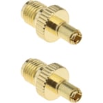 2-pack SMA-hona till TS9-hane RF-adapter, guldpläterad koaxial