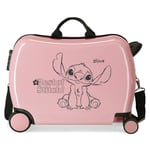 Disney Best of Stitch Valise pour Enfant Rose 50 x 38 x 20 cm Rigide ABS Fermeture à Combinaison latérale 34 L 1,8 kg 2 Roues Bagages Main, Rose, Talla única, Valise pour Enfant