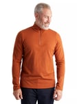 Rohan Radiant Merino Wool Blend Half Zip Neck Fleece, Copper Orange