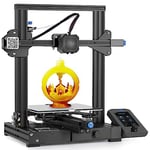 Imprimante 3D Creality Ender 3 V2 avec Carte mère 32 Bits silencieuse, Plate-Forme en Verre Carborundum 220x220x250mm, Fonctionne avec Filament PLA, ABS, PETG