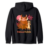 Disney The Lion King Timon & Pumbaa Hakuna Matata Face Front Zip Hoodie