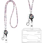 Korthållare med nyckelring Crystal Lanyard Halsband Badge Hållare (färg)