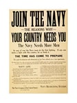 Wee Blue Coo Vintage Ad Military Enlist Navy Join Country Needs You Wall Art Print