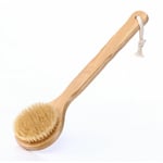 Brosse de douche pour le dos, brosse de massage combinée avec poils doux et durs, brosse pour le corps avec poils de sanglier naturels, brosse de